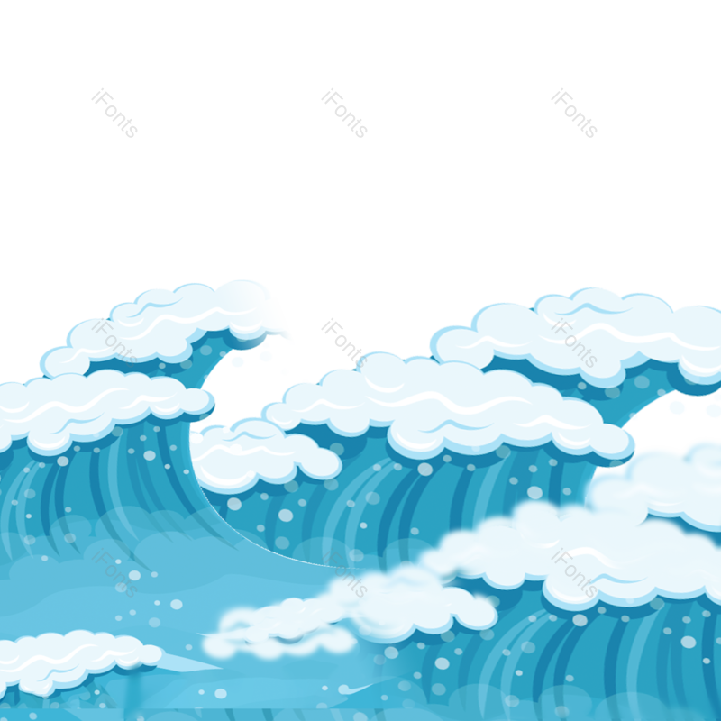 蓝色图片,海洋元素,水效果PNG,波浪免抠素材